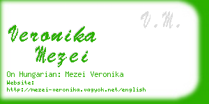 veronika mezei business card